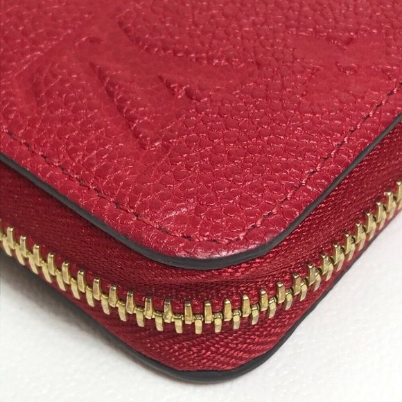 LOUIS VUITTON M68571 MonogramEmpreinte ZippyWallet Long Wallet Cherryberry(Red) - Picture 5 of 12